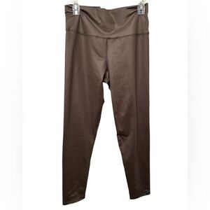 Aerie NWT Women's Olive Green Metallic Sheen High Waisted XL‎ Athletic Leggings